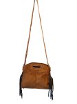 (image for) Brown Vegan Suede small Cross Body purse - Brown
