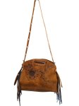 (image for) Brown Vegan Suede small Cross Body purse - Brown