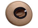 (image for) Vegan suede Wide brim hat ELASTIC BAND - Camel Elastic