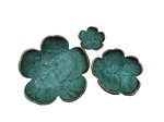 (image for) leather flower set - Teal