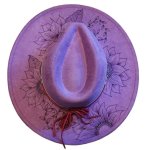 (image for) Light Purple Vegan suede Burned hat