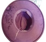 (image for) Light Purple Vegan suede Burned hat