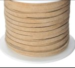 (image for) Leather Suede lacing 3mm 50 meter spool - Tan