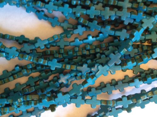 (image for) Turquoise Cross beads #T1214