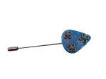 (image for) Guitar pick hat pin - Blue #hatpin-10b