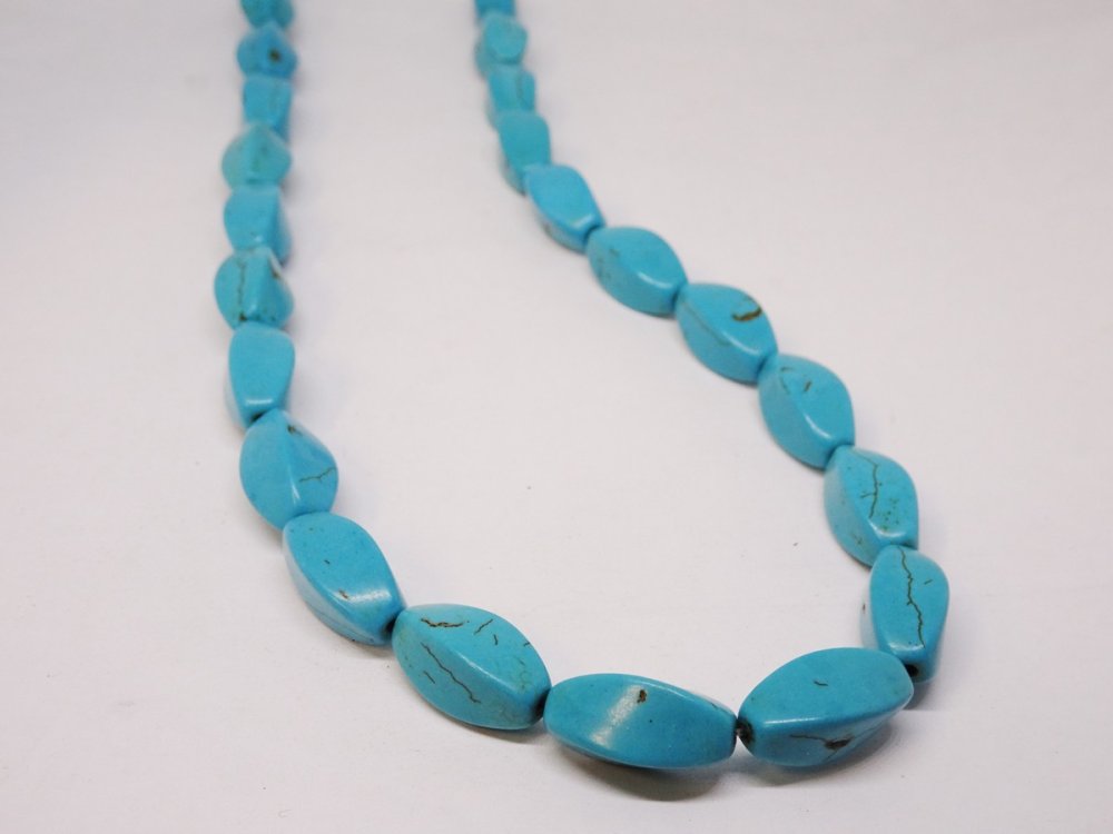 (image for) Turquoise barrel facet beads 8x18mm #1195