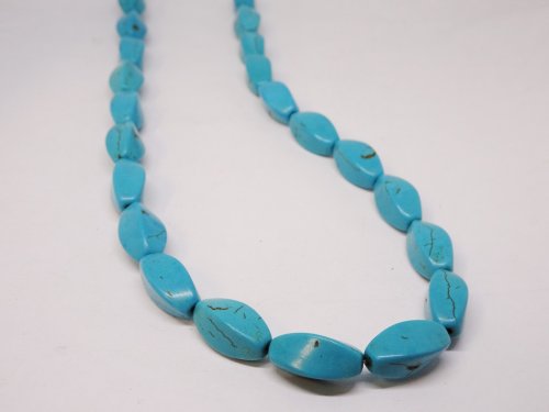 (image for) Turquoise barrel facet beads 8x18mm #1195