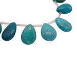 (image for) Turquoise teardrop top drilled beads 11x17mm #1753
