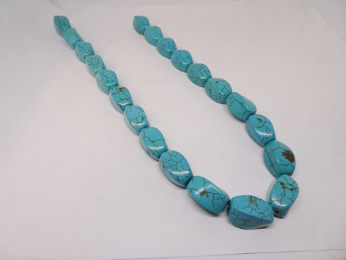 (image for) Turquoise shaped beads 11x20mm #1281