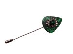 (image for) Guitar pick hat pin - Green #hatpin-12b