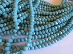 (image for) Turquosie Rondelle faceted crystals 6x8mm #1390