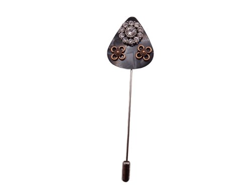(image for) Guitar pick hat pin - Black #hatpin-14b