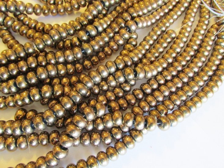 (image for) Bronze glass rondelle 8X10MM #1560