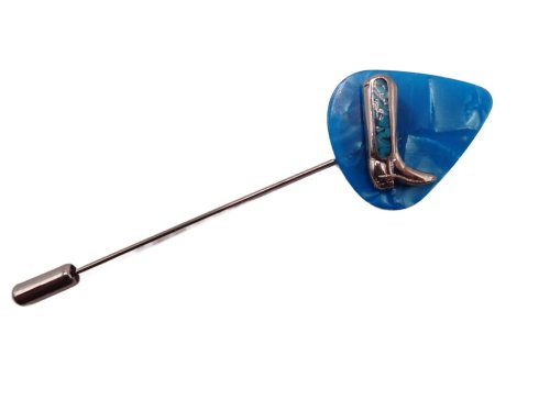 (image for) Guitar pick hat pin - Blue #hatpin-15b