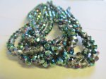(image for) Teal faceted crystals 6x8mm #1673