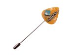 (image for) Guitar pick hat pin - Orange #hatpin-16b