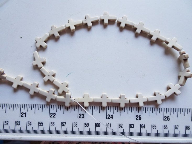 (image for) Off white cross beads #TU1192-12