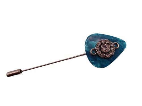 (image for) Guitar pick hat pin - Blue #hatpin-18b