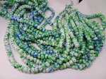 (image for) Green and blue rondell beads 5x8mm #1908