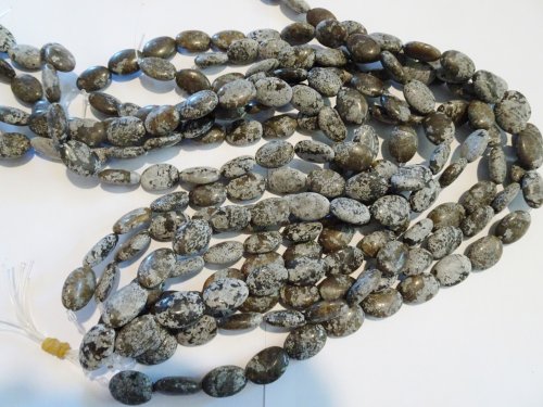 (image for) Brown rustic oval stone beads #1942
