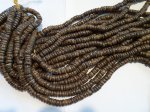 (image for) brown coconut rondell heishi beads #1953