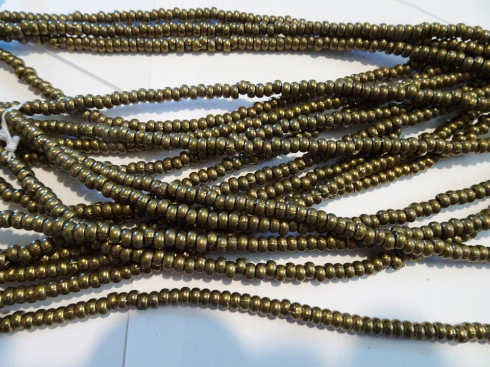 (image for) Bronze hematite rondelle 4mm beads #1955
