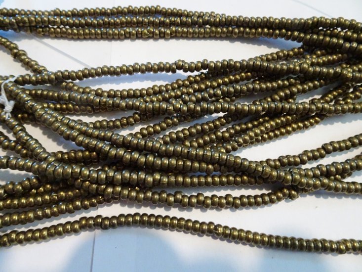 (image for) Bronze hematite rondelle 4mm beads #1955