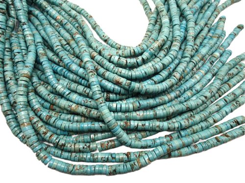 (image for) Turquoise Magnesite Heishi beads Old style 6mm #2004