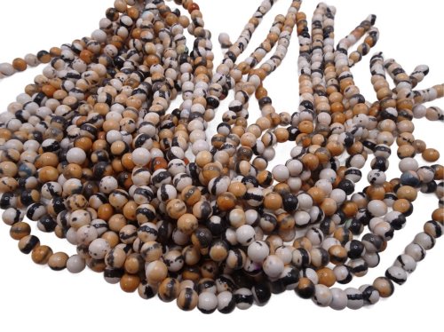 (image for) Brown and white marbled agate rounds 8mm #1999