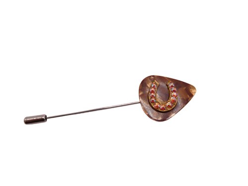 (image for) Guitar pick hat pin - Brown #hatpin-1b