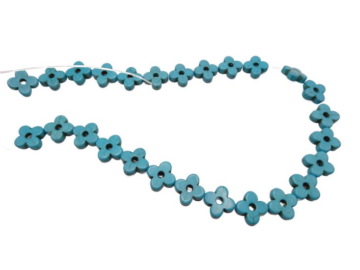 (image for) Turquoise Howlite flower beads 15mm #2000
