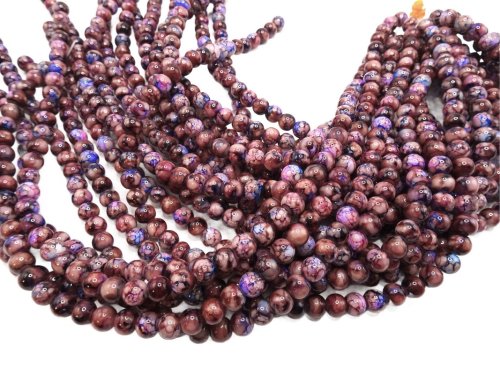 (image for) Purple variated glass rounds 8mm #2005