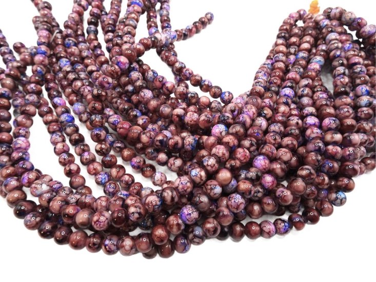(image for) Purple variated glass rounds 8mm #2005