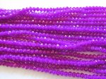 (image for) Magenta Crystal faceted rondelle #HU-1416