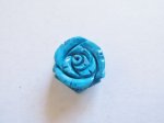 (image for) Turquoise hand carved rose #FL5