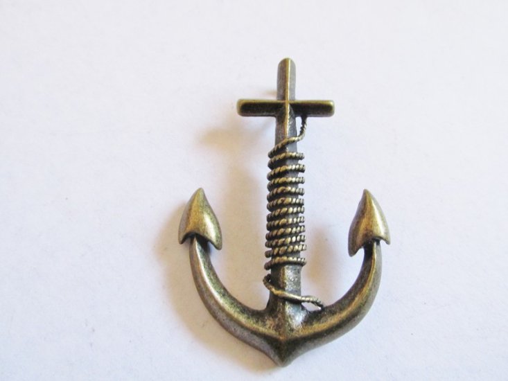 (image for) Antique brass Anchor pendant #PP19