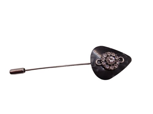 (image for) Guitar pick hat pin - Black #hatpin-20b