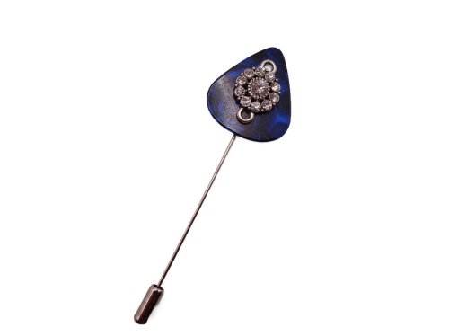 (image for) Guitar pick hat pin - Blue #hatpin-23b