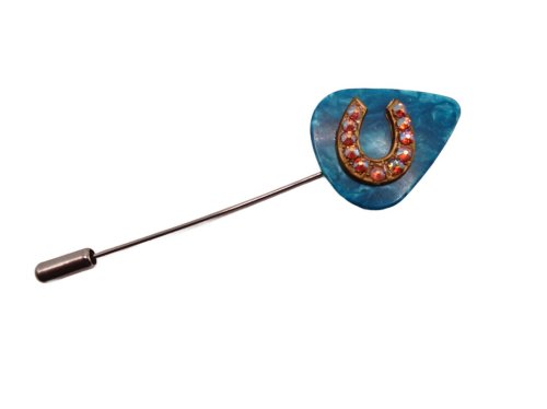 (image for) Guitar pick hat pin - Blue #hatpin-2B