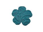 (image for) Turquoise genuine leather flower 3"