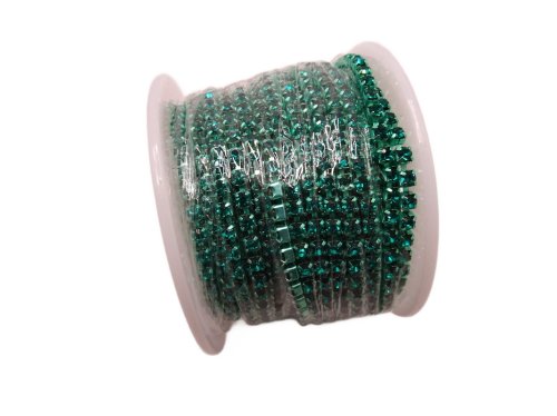 (image for) Rhinestone chain 10yd roll 3.0mm - Aqua