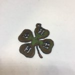 (image for) 4H clover green rustic jewelry pendant #BY001-green