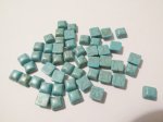 (image for) 6mm square Turquoise Magnesite cabs (50pc) #CAB-29