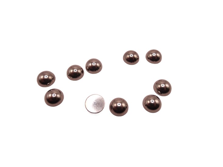 (image for) Stainless steel flat back cabochons 8mm (10pcs)