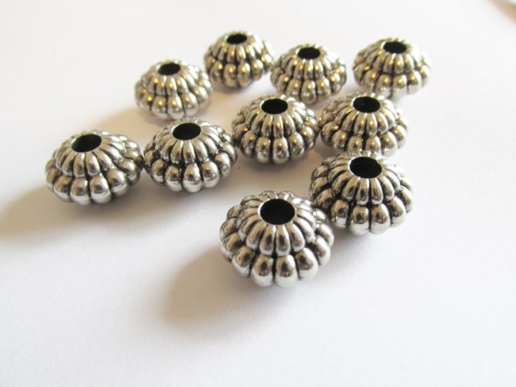(image for) Antique silver acrylic spacer beads (bag of 10) #ACR-12