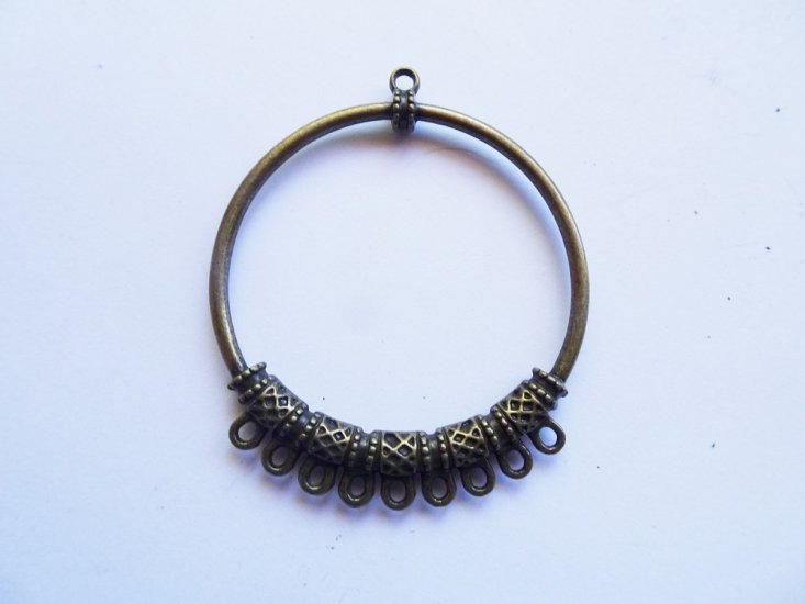 (image for) Antique Bronze pendant hoop connector pendant #RM-321