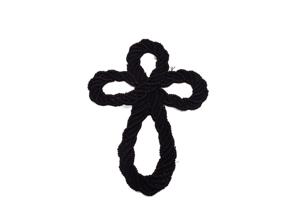 (image for) Cross vintage black applique #app3