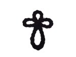 (image for) Cross vintage black applique #app3
