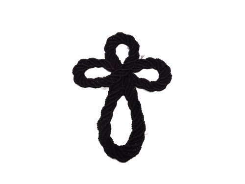 (image for) Cross vintage black applique #app3