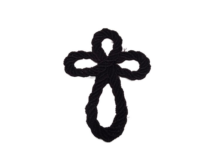 (image for) Cross vintage black applique #app3